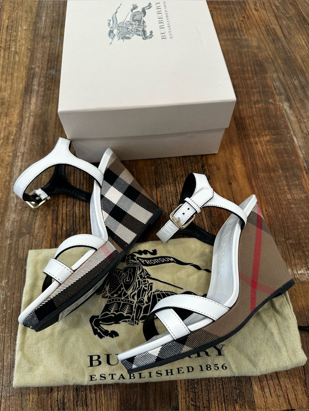 Burberry Monochrome Strappy Heels brand new
